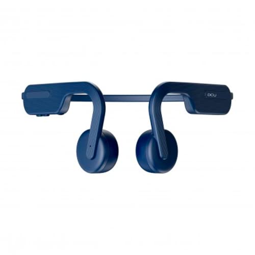 DCU TECNOLOGIC, Auriculares Bluetooth, Auriculares de Conducción Ósea, Cascos Deportivos Inalámbricos, 8 h Uso, IPX5, Open-Ear, Azul