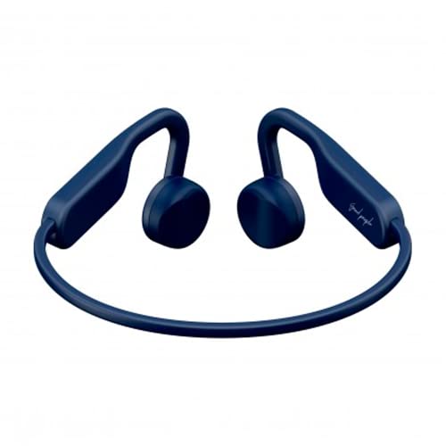 DCU TECNOLOGIC, Auriculares Bluetooth, Auriculares de Conducción Ósea, Cascos Deportivos Inalámbricos, 8 h Uso, IPX5, Open-Ear, Azul