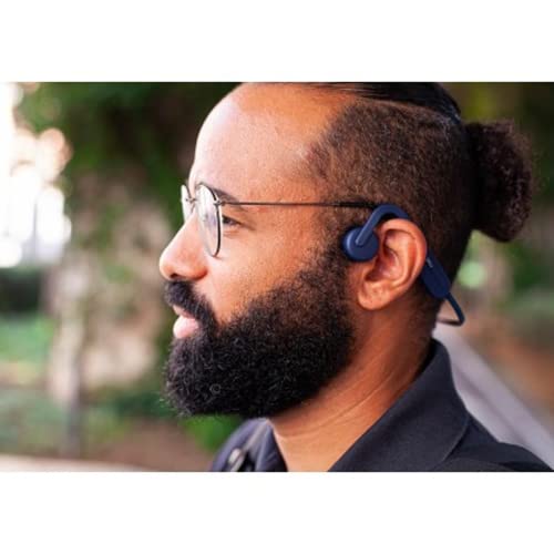 DCU TECNOLOGIC, Auriculares Bluetooth, Auriculares de Conducción Ósea, Cascos Deportivos Inalámbricos, 8 h Uso, IPX5, Open-Ear, Azul