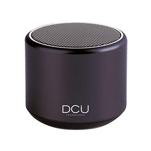 DCU Tecnologic | Mini Altavoz Portatil | Bluetooth | 3W | tamaño pequeño | Gran Sonido | Control Remoto para Fotos (Negro)