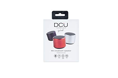 DCU Tecnologic | Mini Altavoz Portatil | Bluetooth | 3W | tamaño pequeño | Gran Sonido | Control Remoto para Fotos (Negro)