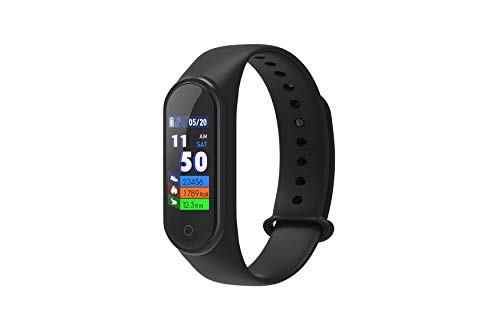 DCU TECNOLOGIC | Pulsera de Actividad | Smart Band | Reloj Inteligente | Pantalla Táctil | IP68 | Compatible con iOS y Android | Negro