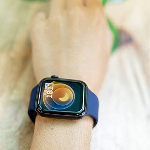 DCU TECNOLOGIC | Smartwatch Colorful | Reloj Inteligente Notificaciones Apps y Llamadas | 8 Modos de Deporte | IP67 | 2 Correas en TPU Negro + Azul Marino