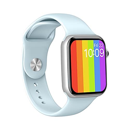 DCU TECNOLOGIC | Smartwatch Colorful | Reloj Inteligente Notificaciones Apps y Llamadas | 8 Modos de Deporte | IP67 | 2 Correas en TPU Rosa + Azul Cielo