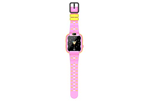 DCU Tecnologic | Smartwatch | Reloj Inteligente para niños | Pulsera de Actividad IP67 | a Prueba de Sudor y Salpicaduras de Agua | botón de Emergencia | Mensajes de Voz y Llamadas (Rosa)