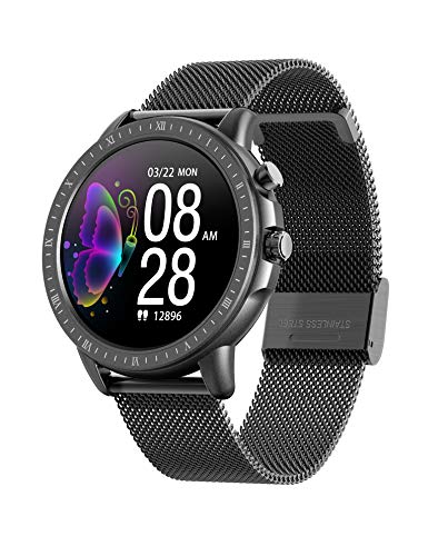 DCU TECNOLOGIC | Smartwatch | Reloj Inteligente | Pulsera de Actividad IP67 | Pantalla táctil Full Color Dinamic UI | Control de Smartphone | Deporte | Metal (Negro)