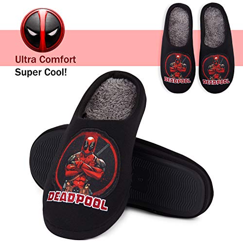 Deadpool Zapatillas Casa Hombre, Originales Pantuflas Térmicas de Invierno, Zapatillas Forradas para Hombres, Regalos Originales Marvel para Hombre (40.5 EU, Numeric_40_Point_5)