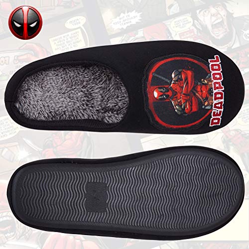 Deadpool Zapatillas Casa Hombre, Originales Pantuflas Térmicas de Invierno, Zapatillas Forradas para Hombres, Regalos Originales Marvel para Hombre (40.5 EU, Numeric_40_Point_5)