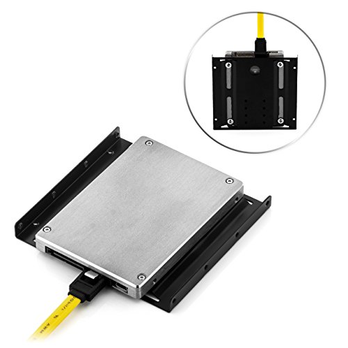 deleyCON Marco de Montaje para Discos Duros de 2,5" SSD en el Adaptador de 3,5" Caddies Marco de Montaje Apoyo Carriles Incluyendo Tornillos