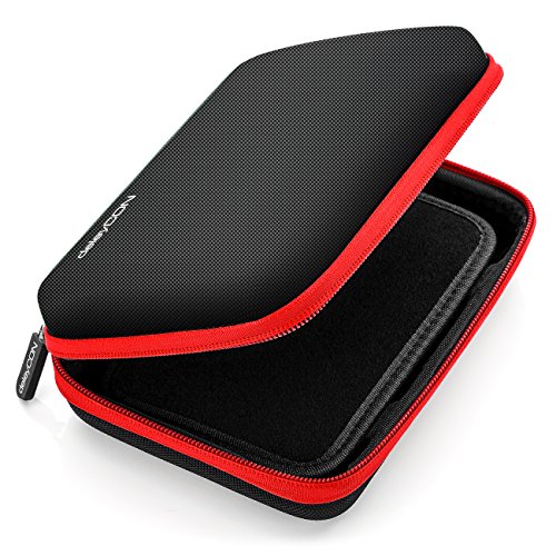 deleyCON Navi Case Funda para Dispositivos de Navegación de hasta 6 &" 6,2" Pulgadas (17x12x4,5cm) - Sólida - Un Compartimiento Interior - Rojo