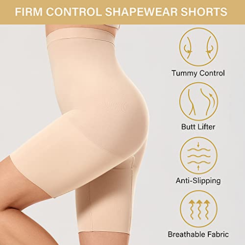 DELIMIRA Faja Reductora Ropa Interior Cintura Alta Pantalones Moldeadores para Mujer Beige 48-50