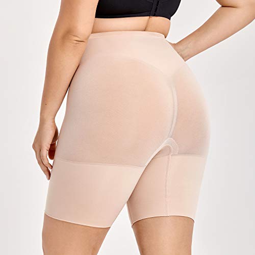 DELIMIRA Pantalones Moldeadores Braguitas Reductoras Adelgazantes Tallas Grandes para Mujer Beige 40