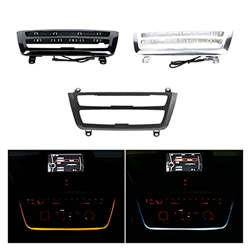 DELIO JIALONGKEJI Radio Trim LED Dashboard Center Console C.A. Luz del Panel con la atmósfera de Color Azul y Naranja en Forma para BMW 3 Y 4 Serie F30 LCI (Emitting Color : Carbon Fiber Black)