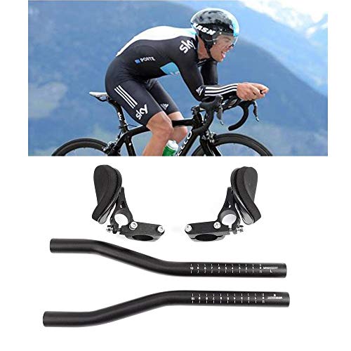 Delleu TT Manillar Aero Bars Triathlon Cycling Bike Rest Manillar para Bicicleta Aerobars para Bicicleta de Carretera