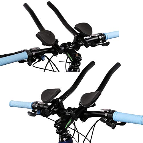 Delleu TT Manillar Aero Bars Triathlon Cycling Bike Rest Manillar para Bicicleta Aerobars para Bicicleta de Carretera