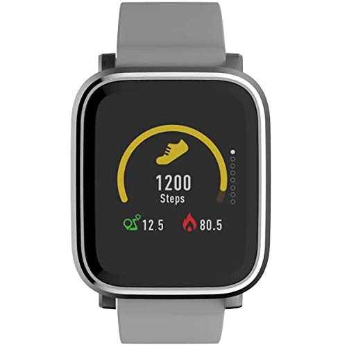 Denver Reloj Inteligente SW-161GREY Bluetooth. Monitor Actividad Deportiva. Sensor de frecuencia cardíaca. Impermeable. Muestra notificaciones Desde el móvil. Compatible iOS y Android. Gris