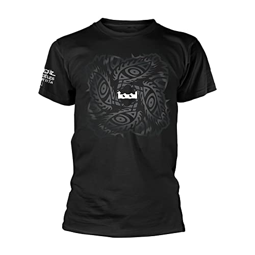 Desconocido Camiseta Hombre con Logo Negro, Negro, XL