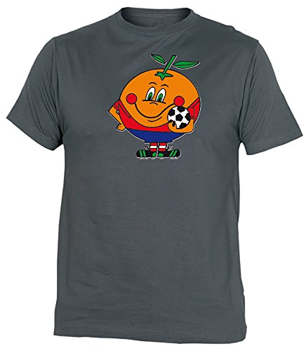 Desconocido Camiseta Naranjito Adulto/niño EGB ochenteras 80´s Retro (M, Gris)