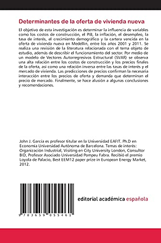 Determinantes de la oferta de vivienda nueva: El caso de Medellín, Colombia