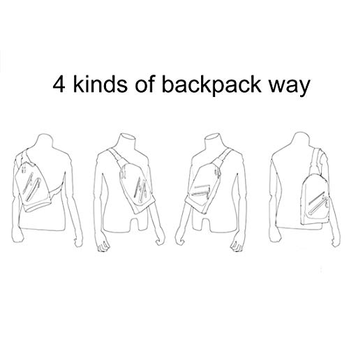 DFV mobile - Backpack Waist Shoulder Bag Nylon for iNew U9 Plus - Black