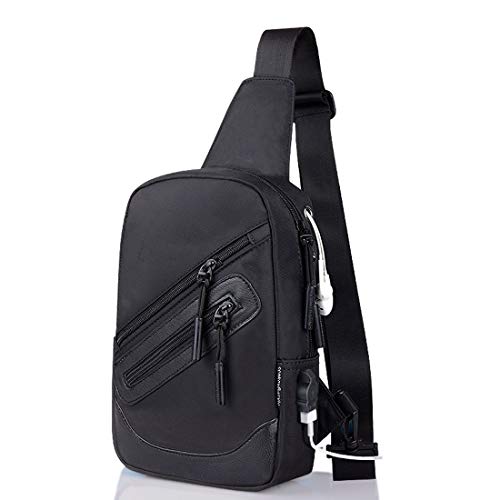 DFV mobile - Backpack Waist Shoulder Bag Nylon for iNew U9 Plus - Black