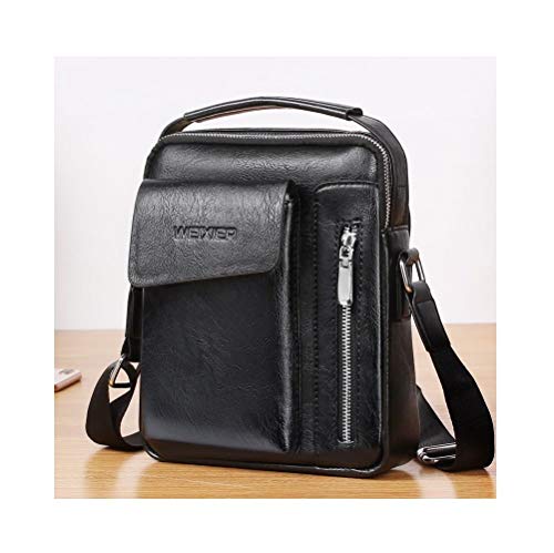 DFV mobile - Bolso de Piel Bandolera Compatible con Ebook, Tablet y para CELLALLURE Cool Extreme 2 (2019) - Negra