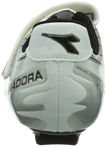 Diadora PHANTOM - Calzado de ciclismo unisex, Blanco (silber/Blanco/Negro 1573), 40