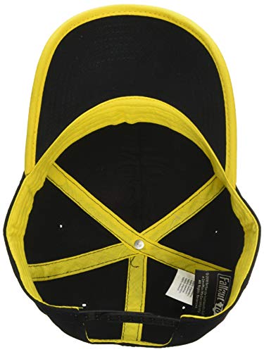 Difuzed Baseball Cap Fallout 76 - Gorra Ajustable con Logo Amarillo, Color Negro, Talla única, Unisex Adulto