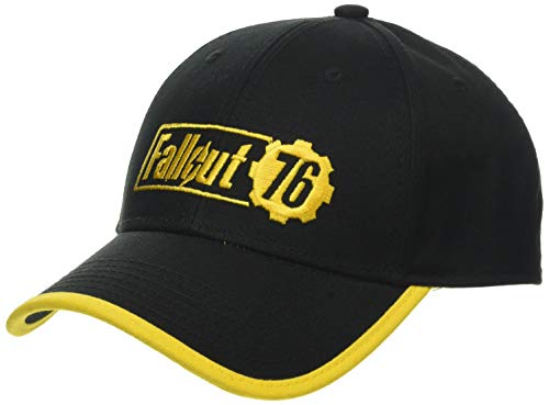 Difuzed Baseball Cap Fallout 76 - Gorra Ajustable con Logo Amarillo, Color Negro, Talla única, Unisex Adulto