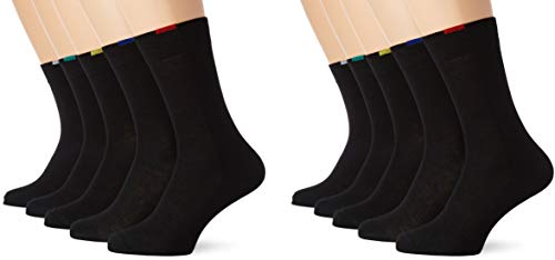 Dim Mi- chaussette Ecodim Lot De 10 Calcetines, Negro (Noir 0hz), 43/46 (Pack Hombre