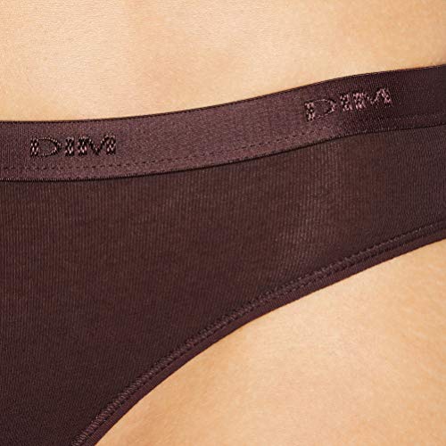 Dim Slip Les Pockets Coton Ecodim X6 Lencería, Lote De Moda Rojo, 40/42 (Pack de 6) para Mujer