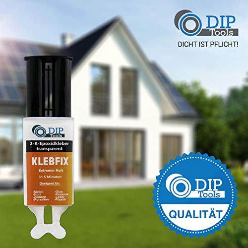 DIP-Tools - Adhesivo epoxi de dos componentes, pegamento universal, libre de BPA (1x25ml)