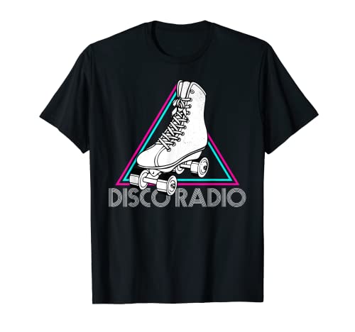 Disco Radio 70's 80's Vintage Roller Skating Discoteca Camiseta