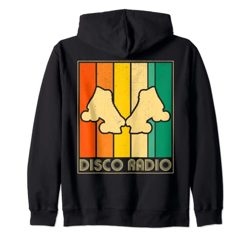 Disco Radio 70's 80's Vintage Roller Skating Discoteca Sudadera con Capucha