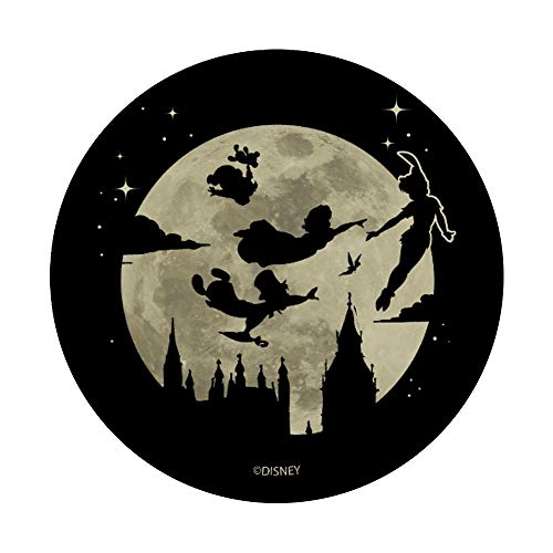 Disney Peter Pan Wendy John Micheal & Tink Fly Across Moon PopSockets PopGrip: Agarre intercambiable para Teléfonos y Tabletas