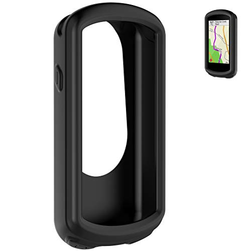 Disscool Funda de silicona para Garmin Edge 1030 Plus, suave, anticaída, funda protectora para Garmin Edge 1030 Plus/1030 (negro)