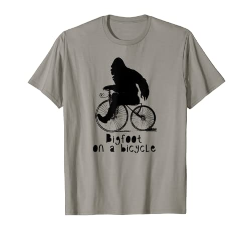 Divertido BIGFOOT EN UNA BICICLETA Ciclismo YETI SASQUATCH Camiseta
