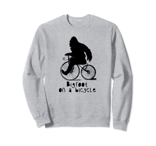 Divertido BIGFOOT EN UNA BICICLETA Ciclismo YETI SASQUATCH Sudadera