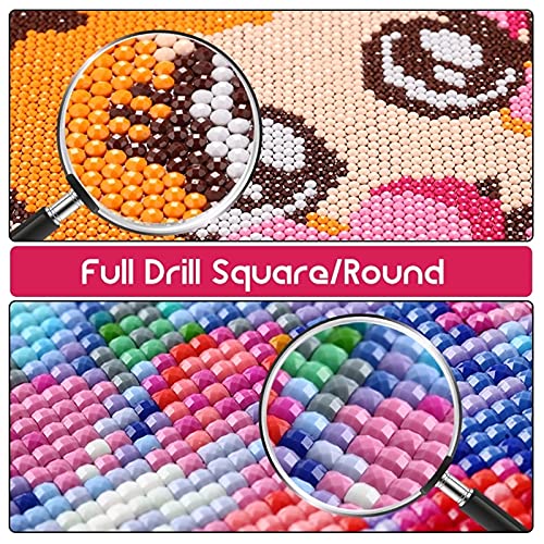 DIY Kits de pintura diamante 5D por Adultos/niños, Bicicleta de niña Diamond Painting dot completo cristal bordado punto de cruz mano Artesanía para decor de paredes del hogar Round Drill,40x40cm