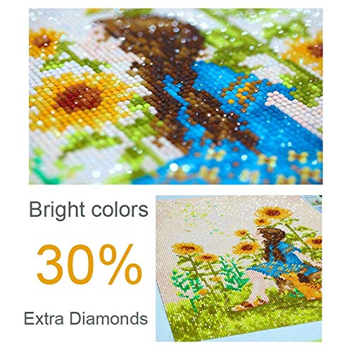 DIY Kits de pintura diamante 5D por Adultos/niños, Bicicleta de niña Diamond Painting dot completo cristal bordado punto de cruz mano Artesanía para decor de paredes del hogar Round Drill,40x40cm