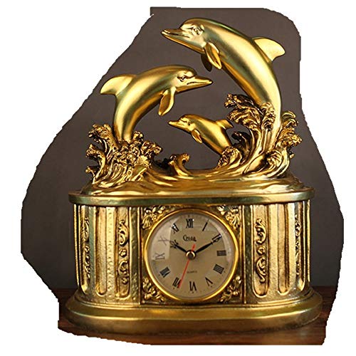 DKee Tienda De Relojes Creativos for El Hogar Relojes De Resina De Delfines Prácticas De Estudio De Estudio Decoración Suave Adornos Al por Mayor