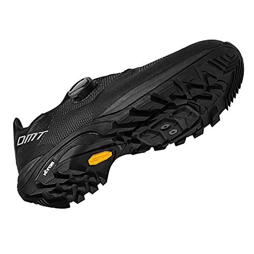 DMT TK1 Zapatillas de Ciclismo Enduro/Freeride, Unisex, Negro/Gris Oscuro, 41