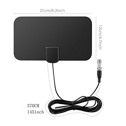 DollaTek Mini Antena de TV Digital para Interiores Amplificador de señal de Rango de 50 Millas F-TV HDTV Compatible 4K