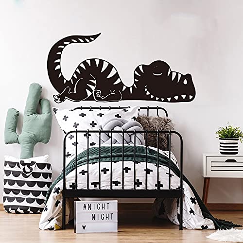 Dormir dinosaurio Animal etiqueta de la pared de dibujos animados Jurassic World Park dinosaurio Tyrannosaurus habitación de los niños Mural A8 80x38cm