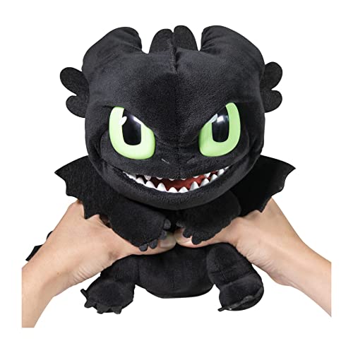 Dreamworks Dragons, Squeeze and Roar - Peluche sin Dientes de 28 cm con Sonidos