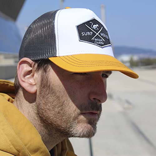 DRESSED IN MUSIC PLAY WITH ME Gorra Tipo Trucker Origins Beisbol Ajustable - Gorras de Hombre (Gris/Amarillo)