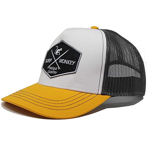 DRESSED IN MUSIC PLAY WITH ME Gorra Tipo Trucker Origins Beisbol Ajustable - Gorras de Hombre (Gris/Amarillo)