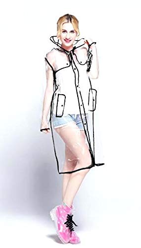 Ducomi® Mademoiselle capa impermeable impermeable transparente de mujer con capucha – sfoggia il Tuo Outfit Migliore también bajo la lluvia, transparente