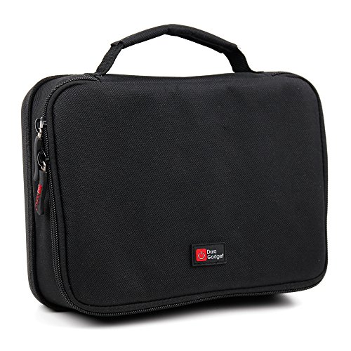 DURAGADGET Bolsa Acolchada Profesional Negra con Compartimentos e Interior en Gris para Cámara Deportiva GoPro HERO7 Black, GoPro HERO7 Silver, GoPro HERO7 White