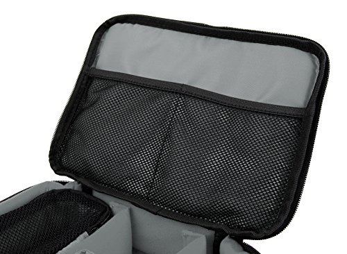 DURAGADGET Bolsa Acolchada Profesional Negra con Compartimentos e Interior en Gris para Cámara Deportiva GoPro HERO7 Black, GoPro HERO7 Silver, GoPro HERO7 White